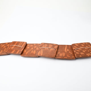 Perle in Legno Naturale Greywood Heishi Naturale 14x8mm - Filo da 24 cm