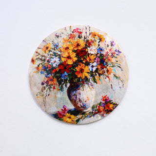 Pendente in Madreperla Vaso di Fiori Disco 50mm