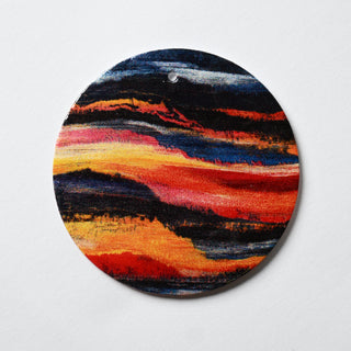 Pendente in Madreperla Tramonto di Fuoco Disco 50mm