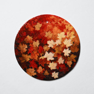 Pendente in Madreperla Acero d'Autunno Disco 50mm