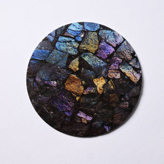 Pendente in Madreperla Lava Iridescente Disco 50mm