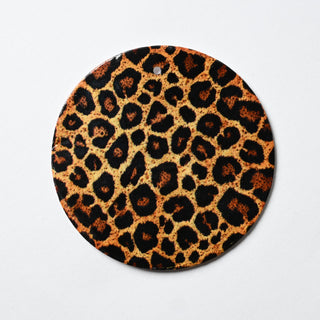 Pendente in Madreperla Effetto Ghepardo Disco 50mm