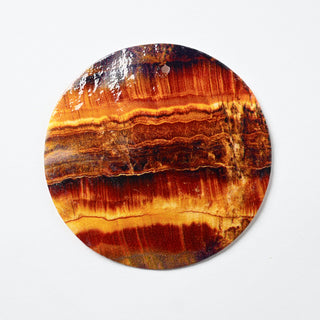 Pendente in Madreperla Effetto Citrino Infuocato Disco 50mm