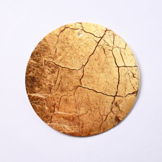 Pendente in Madreperla Oro Cracklé Disco 50mm