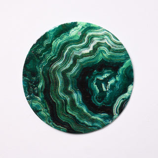 Pendente in Madreperla Effetto Malachite Disco 50mm