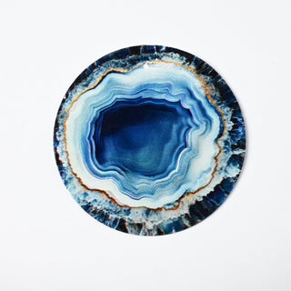 Pendente in Madreperla Effetto Agata Blu Disco 50mm