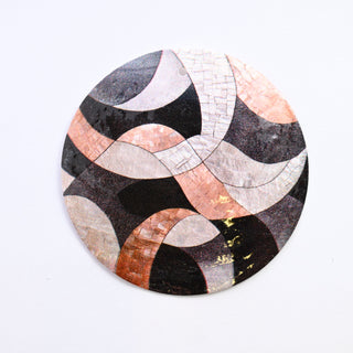 Pendente in Madreperla Astratto Delicato Disco 50mm