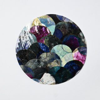 Pendente in Madreperla Bolle Astratte Disco 50mm