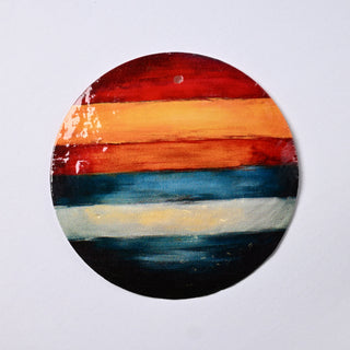 Pendente in Madreperla Tramonto Acquarello Disco 50mm