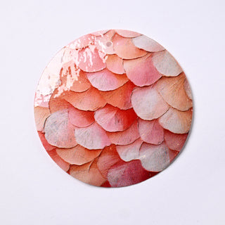 Pendente in Madreperla Petali Rosa Disco 50mm