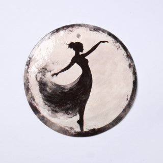 Pendente in Madreperla Ballerina Solitaria Disco 50mm