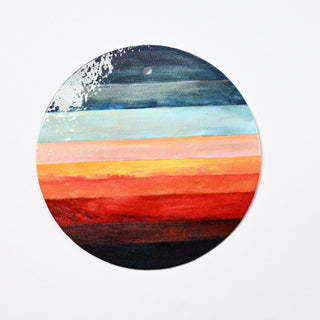 Pendente in Madreperla Arcobaleno Anni 70 Disco 50mm