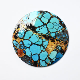 Pendente in Madreperla Effetto Turchese Disco 50mm