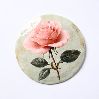 Pendente in Madreperla Rosa Vintage Disco 50mm