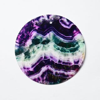 Pendente in Madreperla Effetto Fluorite Disco 50mm