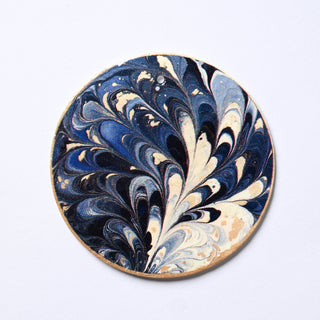 Pendente in Madreperla Colpo d'Inchiostro Disco 50mm