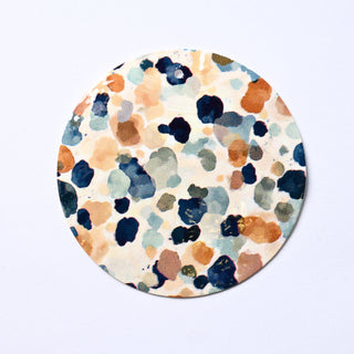 Pendente in Madreperla Macchie Astratte Disco 50mm