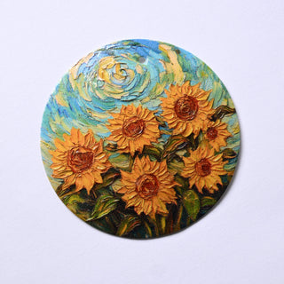 Pendente in Madreperla Girasole di Gogh Disco 50mm