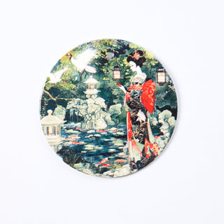 Pendente in Madreperla Geisha Pittura Disco 40mm