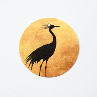 Pendente in Madreperla Airone su Oro Disco 40mm