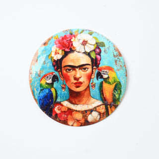 Pendente in Madreperla Frida Ritratto Disco 40mm