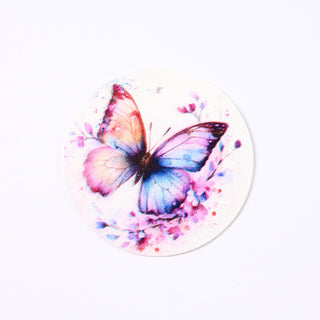 Pendente in Madreperla Farfalla Pink Disco 40mm