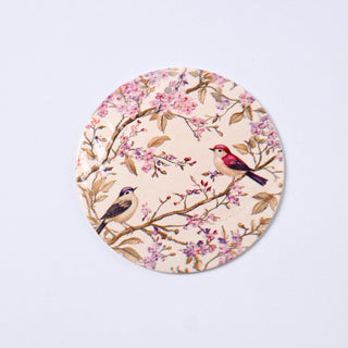 Pendente in Madreperla Uccellini su Albero Disco 40mm