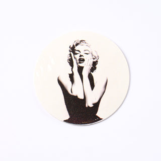 Pendente in Madreperla Marilyn Black and White Disco 40mm