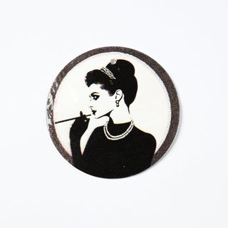 Pendente in Madreperla Audrey Black and White Disco 40mm