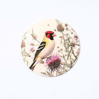 Pendente in Madreperla Cardellino Disco 40mm