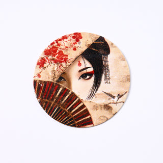Pendente in Madreperla Geisha Viso Disco 40mm