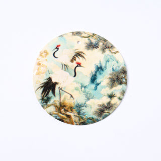 Pendente in Madreperla Airone su Nuvole Disco 40mm