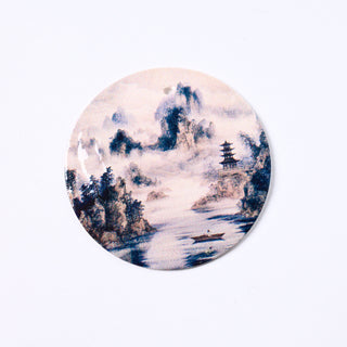 Pendente in Madreperla Paesaggio Japan Disco 40mm