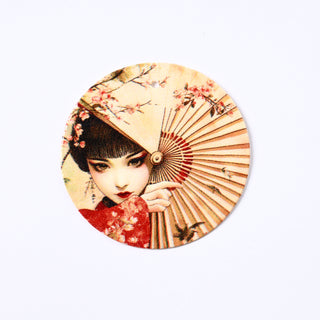 Pendente in Madreperla Geisha Ventaglio Disco 40mm
