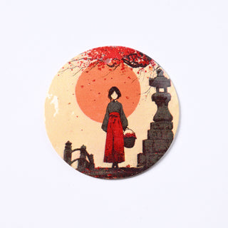 Pendente in Madreperla Giovane Geisha Disco 40mm