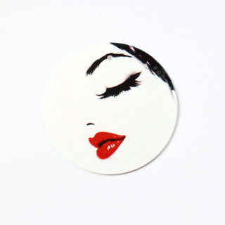 Pendente in Madreperla Eyelashes and Lips Disco 40mm