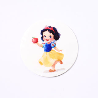 Pendente in Madreperla Biancaneve Stilizzata Disco 40mm