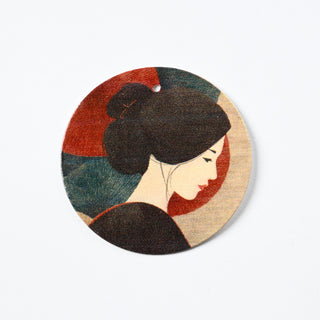 Pendente in Madreperla Geisha Stilizzata Disco 40mm