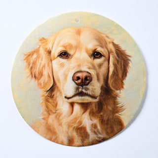 Pendente in Madreperla Golden Retriever Disco 60mm