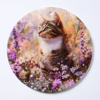 Pendente in Madreperla Gattino nel Campo Disco 60mm