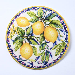 Pendente in Madreperla Limoni Sicilia Disco 60mm