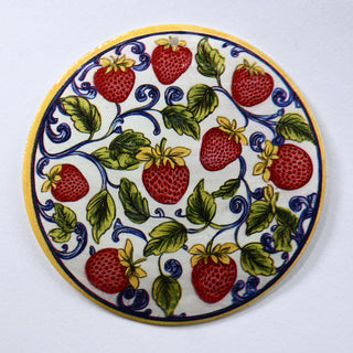 Pendente in Madreperla Fragole Sicilia Disco 60mm