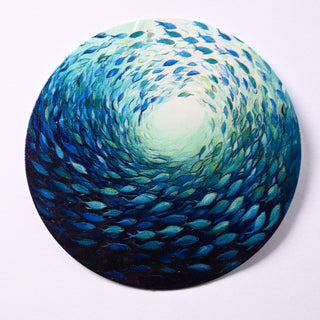 Pendente in Madreperla Vortice Branco Disco 60mm