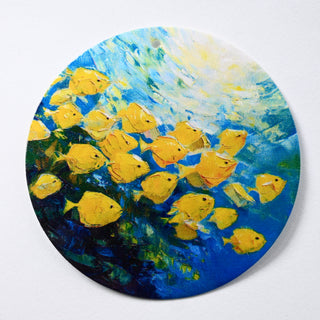 Pendente in Madreperla Branco Pesci Disco 60mm