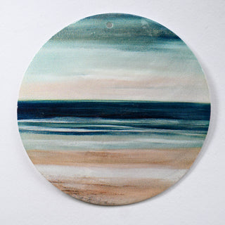 Pendente in Madreperla Pittura Mare Disco 60mm