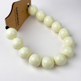 Perle in Resina Tonde 19mm Panna - Filo da 25 cm | Sarobidy