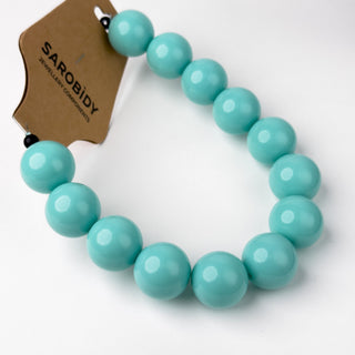 Perle in Resina Tonde 19mm Tiffany - Filo da 25 cm | Sarobidy