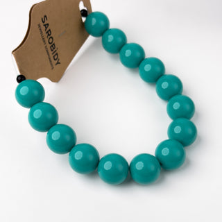 Perle in Resina Tonde 17mm Turchese - Filo da 25 cm | Sarobidy