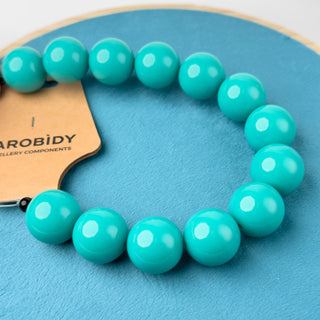 Perle in Resina Tonde 19mm Turchese - Filo da 25 cm | Sarobidy