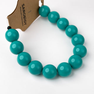 Perle in Resina Tonde 19mm Turchese - Filo da 25 cm | Sarobidy